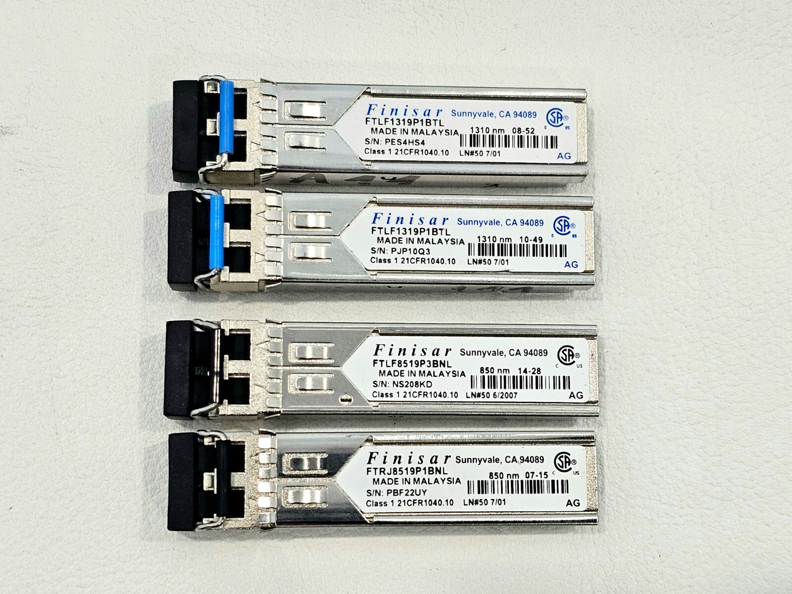 Finisar Copper + 850 and 1310 Transceivers