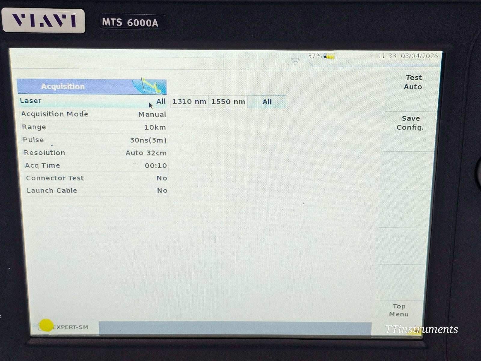 Viavi MTS 6000A V2 + 8126C SM OTDR 1310/1550nm 47 dB Bi-Directional Test FCOMP14