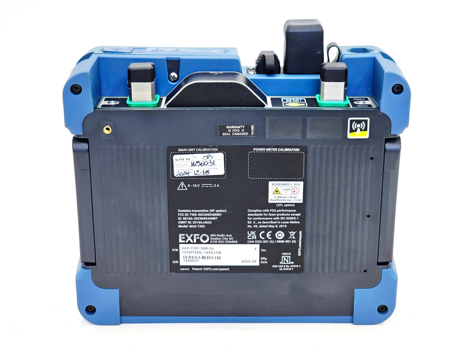EXFO CALIBRATED MAX-730C-SM8 MaxTester PON/Metro OTDR 1310/1550/1650nm iOLM5