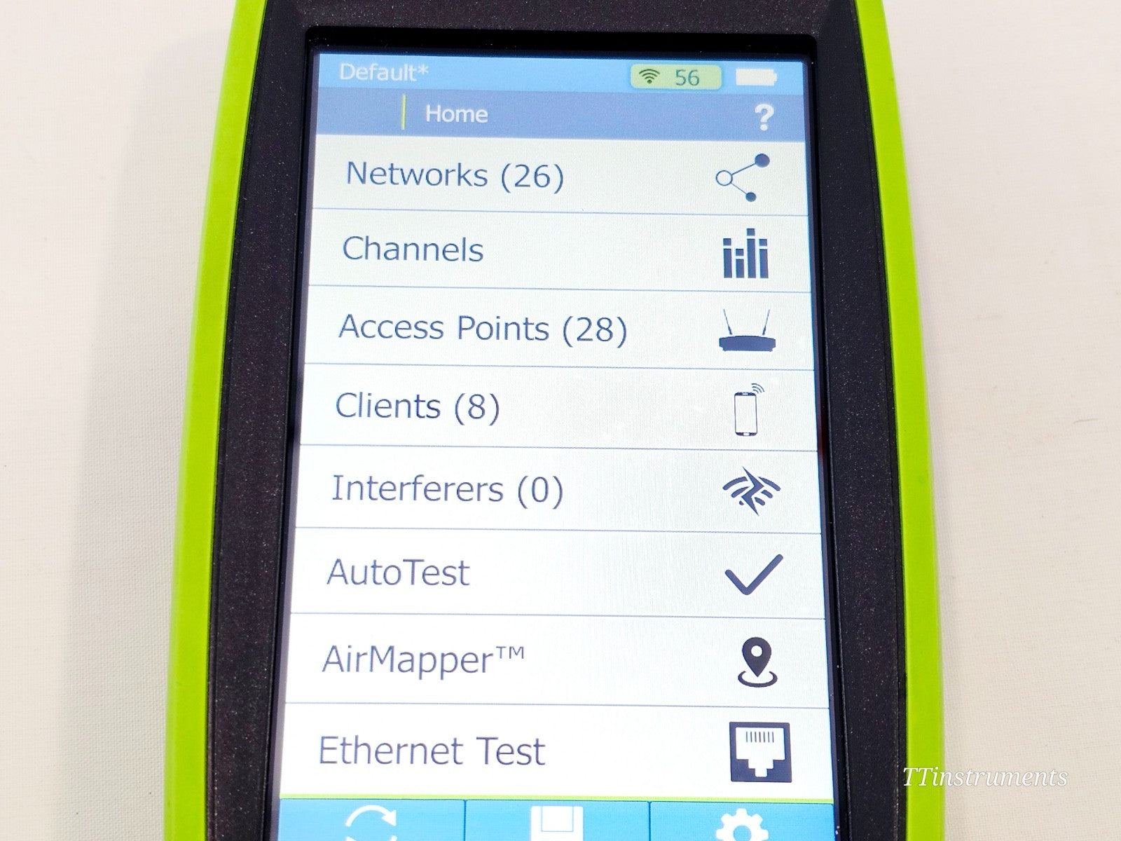 NetScout AirCheck angle view showing overall condition of unit