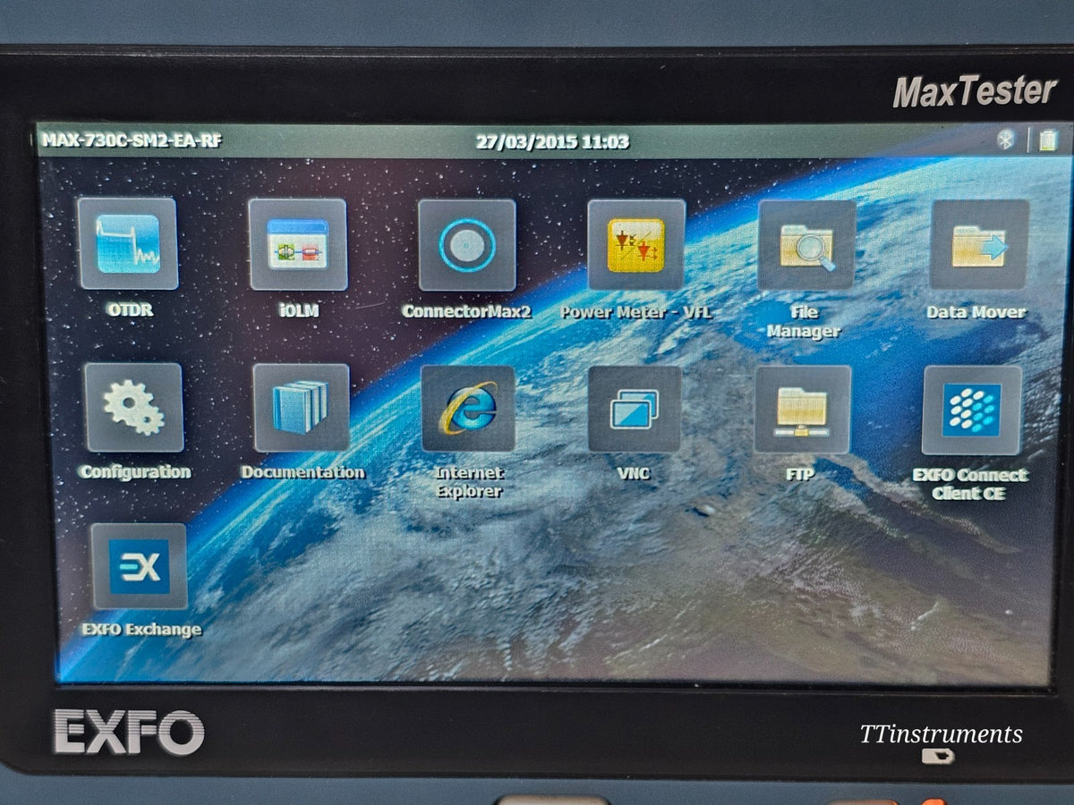 EXFO MAX-730C used OTDR bottom panel and battery compartment