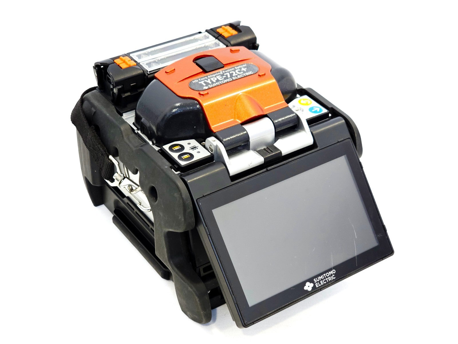 Sumitomo TYPE-72C+ fusion splicer side profile showing body and control panel