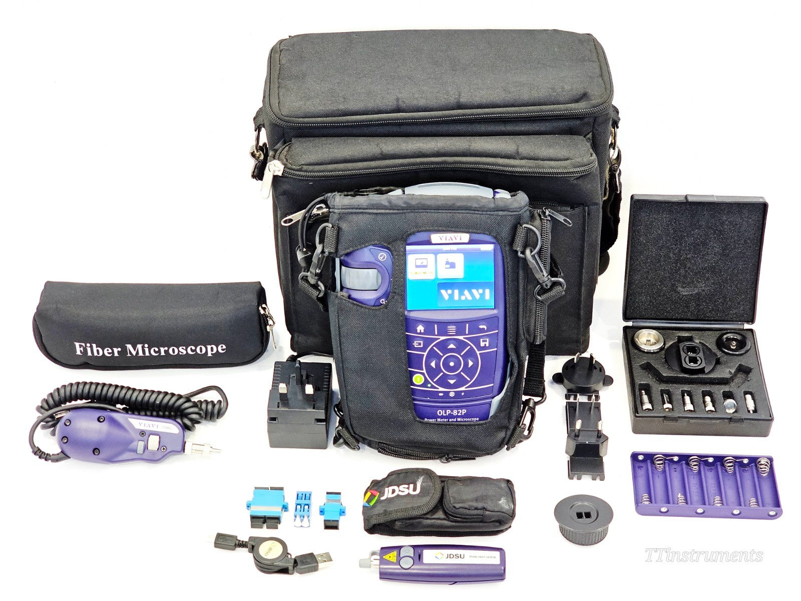 Viavi JDSU Viavi-FIT-ATT-18 OLP-82P Power Met + P5000i Fiber Scope & Tips + VFL.