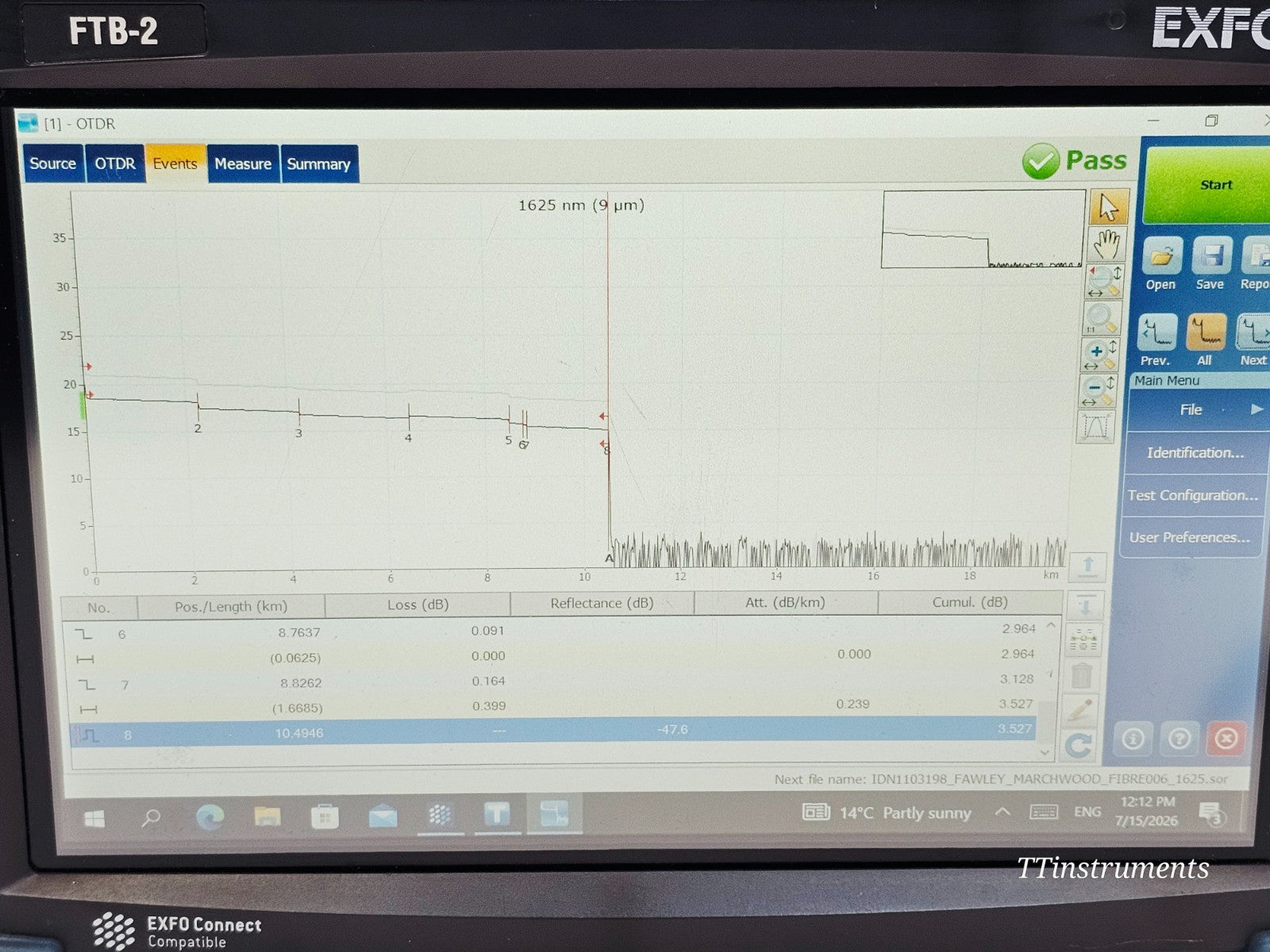 EXFO FOT-930 fibre optic test equipment overall condition shot