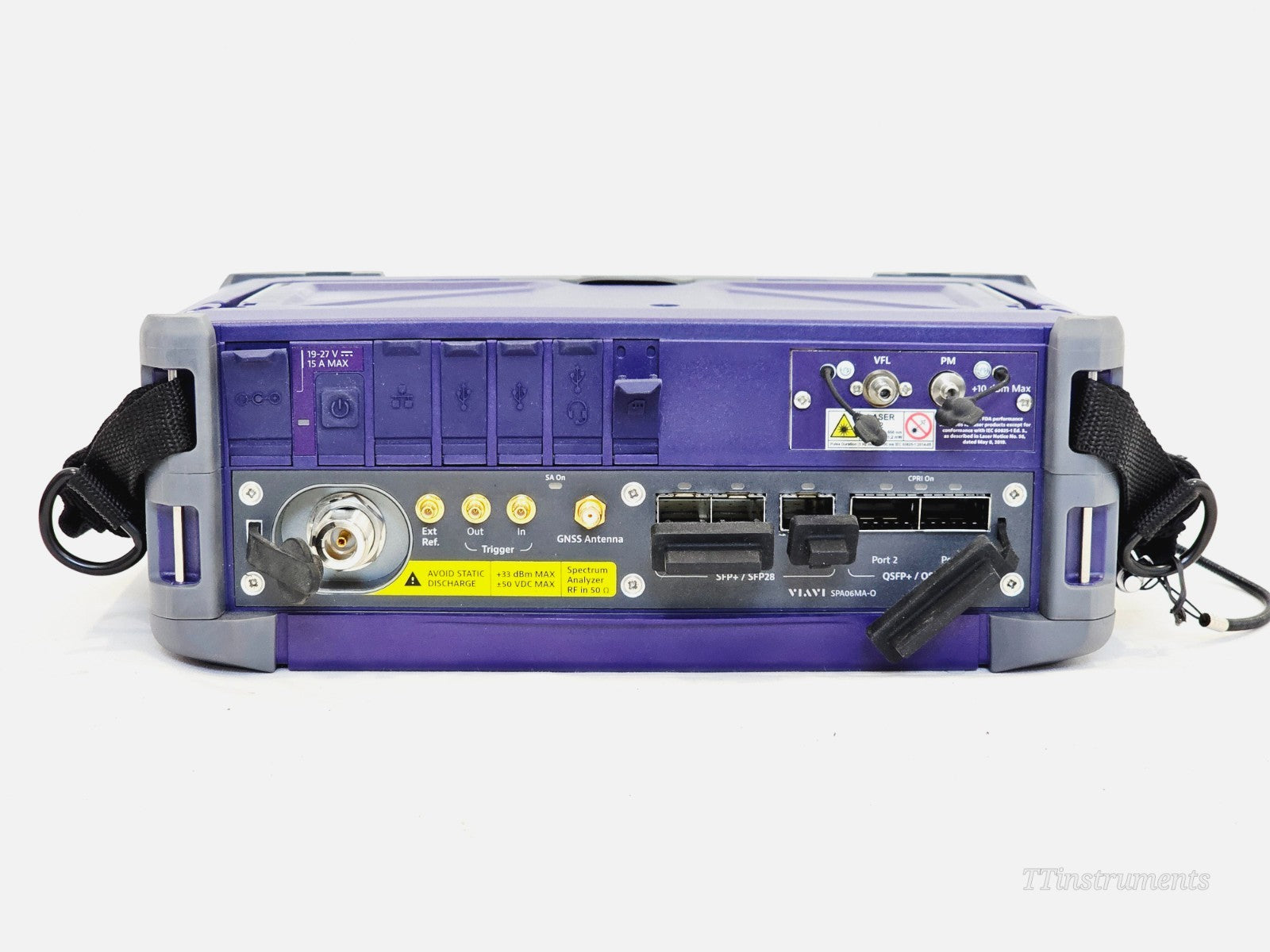 VIAVI OneAdvisor bottom panel and battery compartment detail