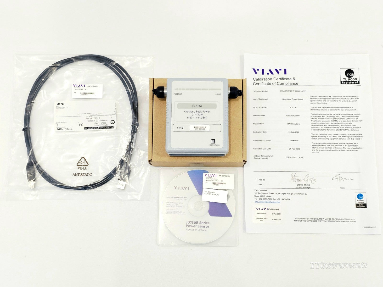 VIAVI JD733A Average / Peak Power Sensor 150-3500 MHz +20 - +47 dBm 0.1-50W