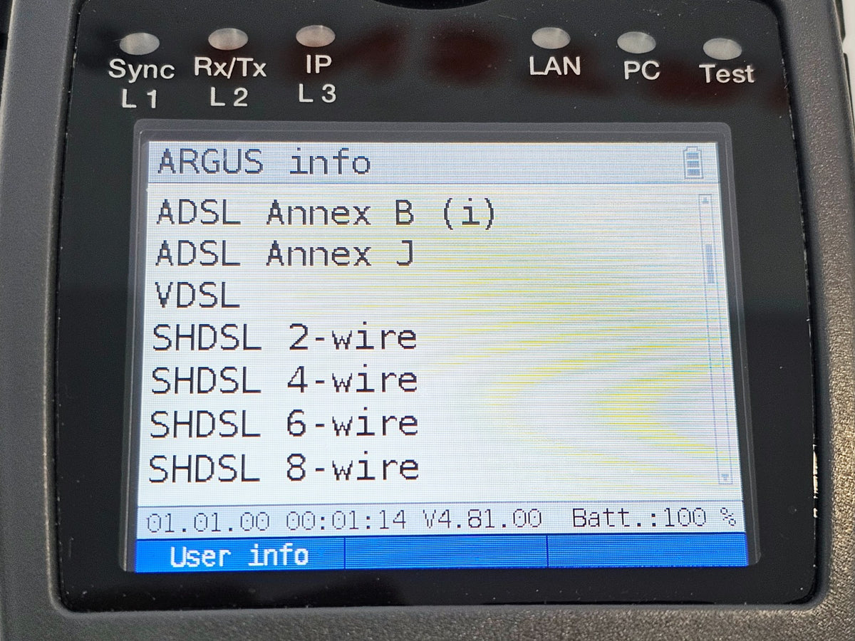 Intec Argus 166 GigE + ADSL Annex B (i) & J VDSL SHDSL ISDN Ethernet TDR & More11