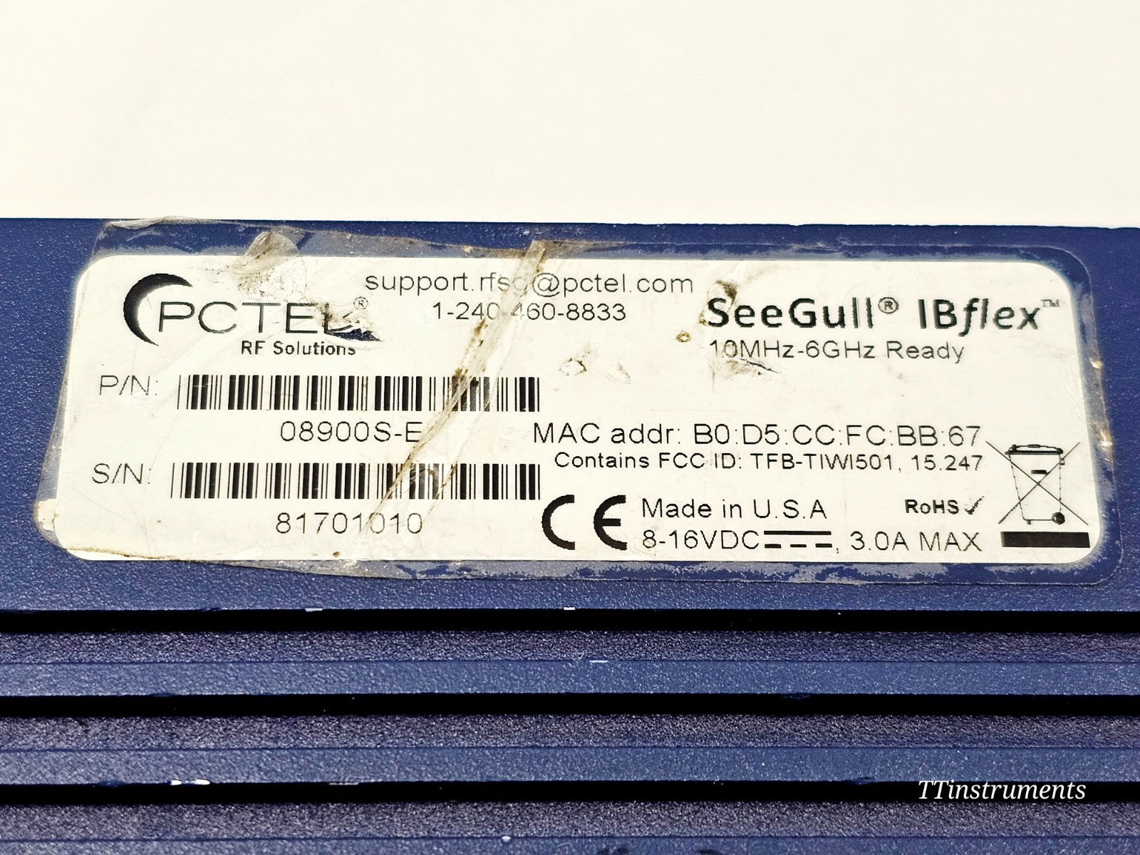 PCTEL SeeGull IBflex 10MHz - 6GHz READY Scanning Receiver 08900S-E LTE TD-LTE8