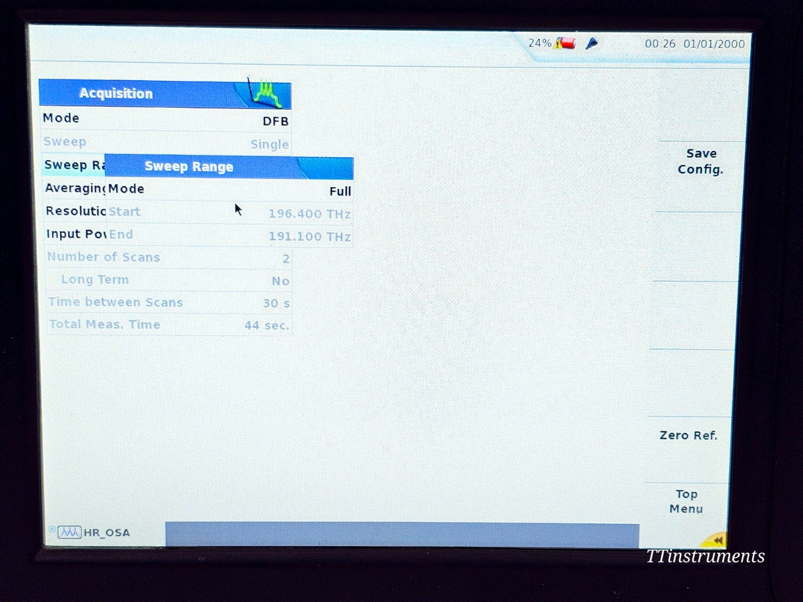 Calibrated Viavi MTS 6000A V2 OSA-610 High Resolution C-Band Optical Spectrum An