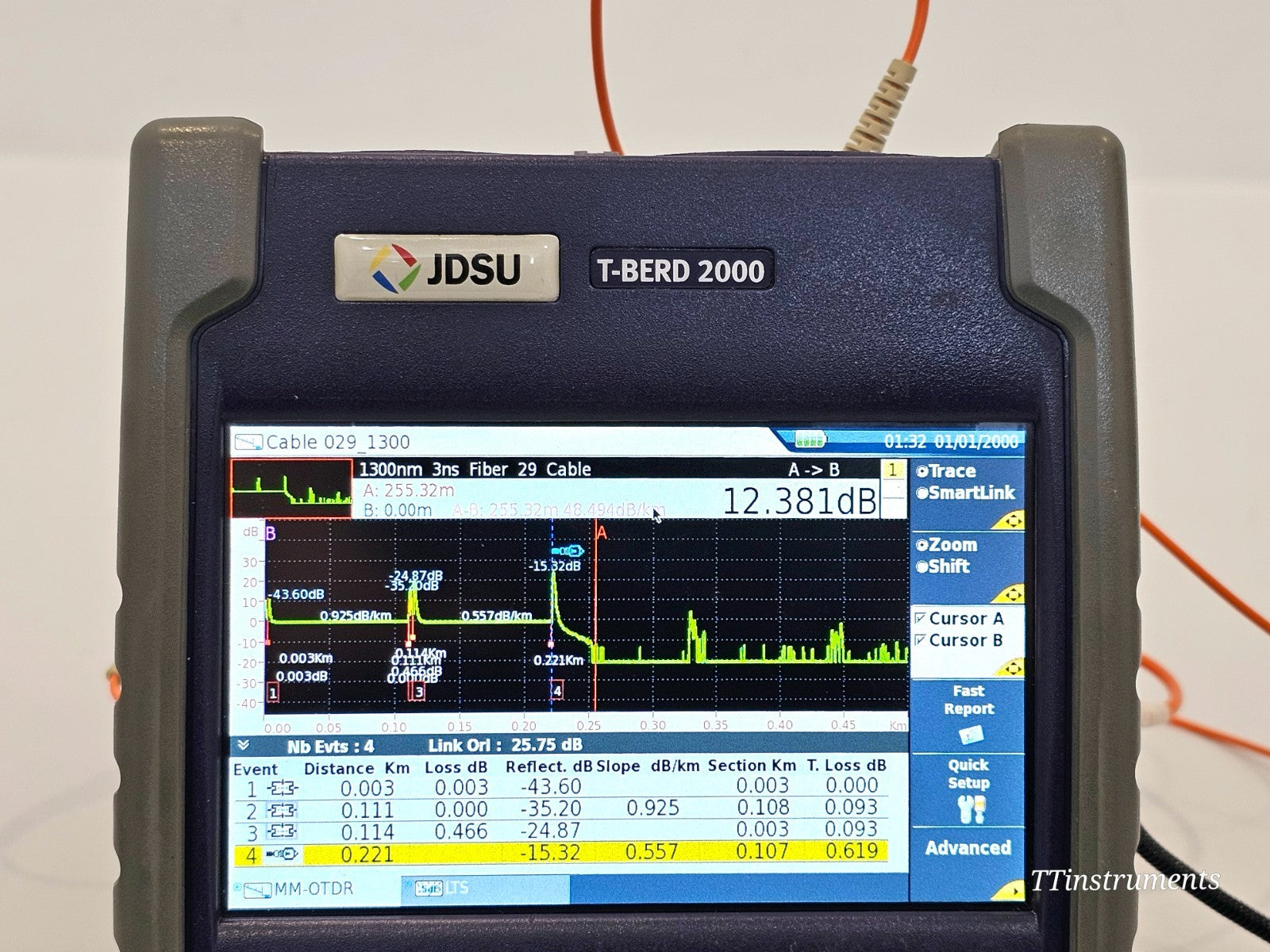 Viavi JDSU T-BERD 2000 + 4146 QUAD OTDR SM MM 850/1300/1310/1550 + P5000i Scope