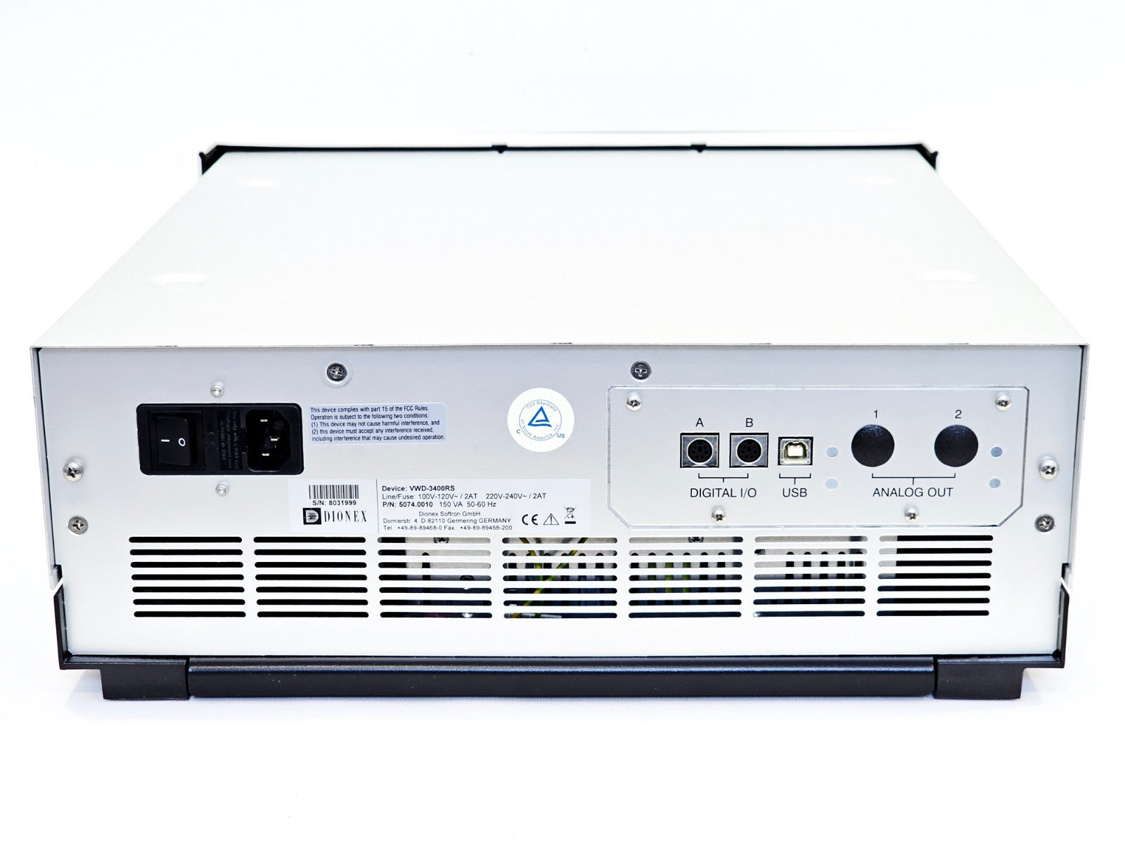 Dionex VWD-3400RS UltiMate 3000 RS Variable Wavelength Detector For UHPLC+