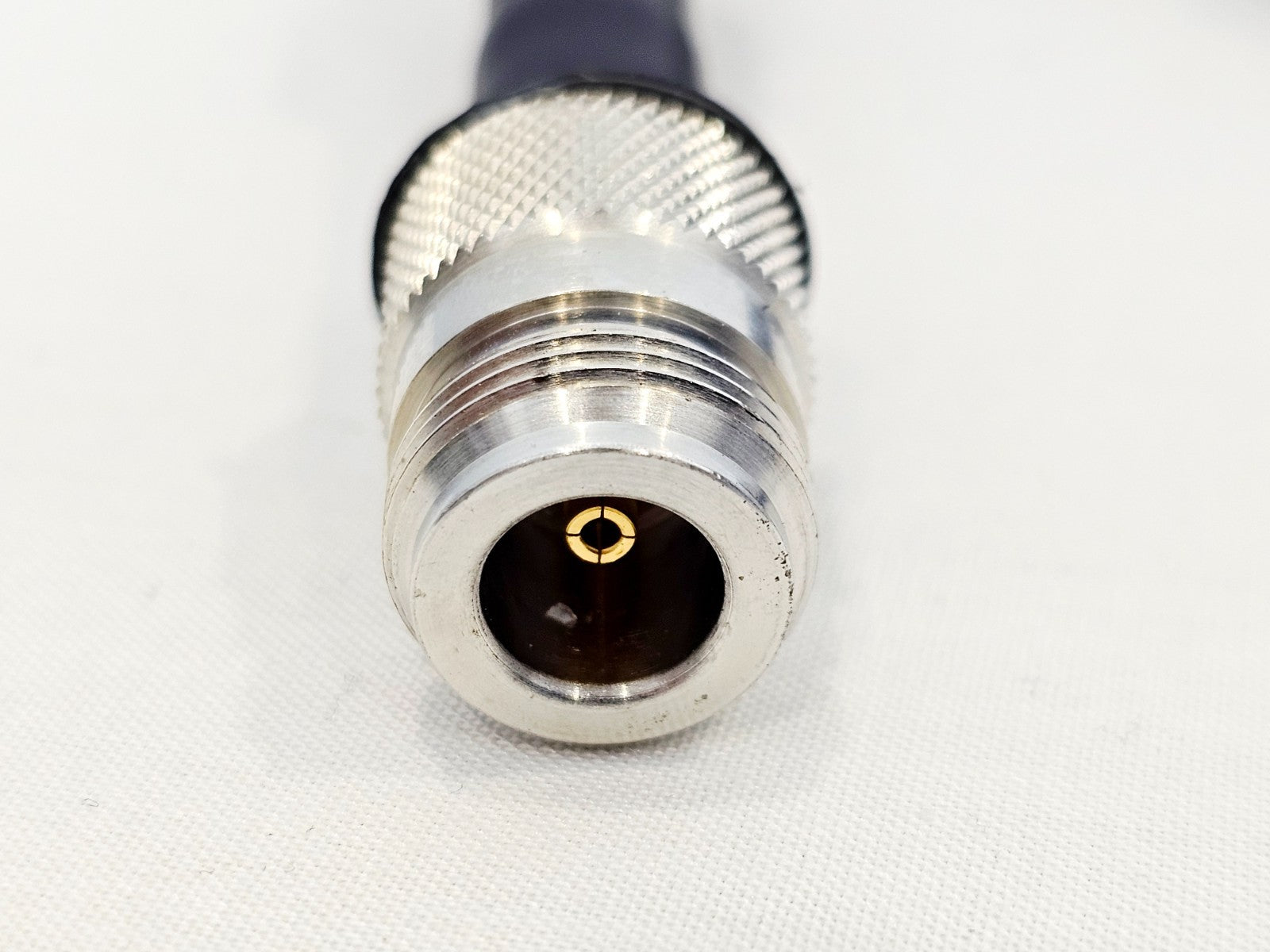 Narda 3501/03 used EMF meter probe connector and input port close-up