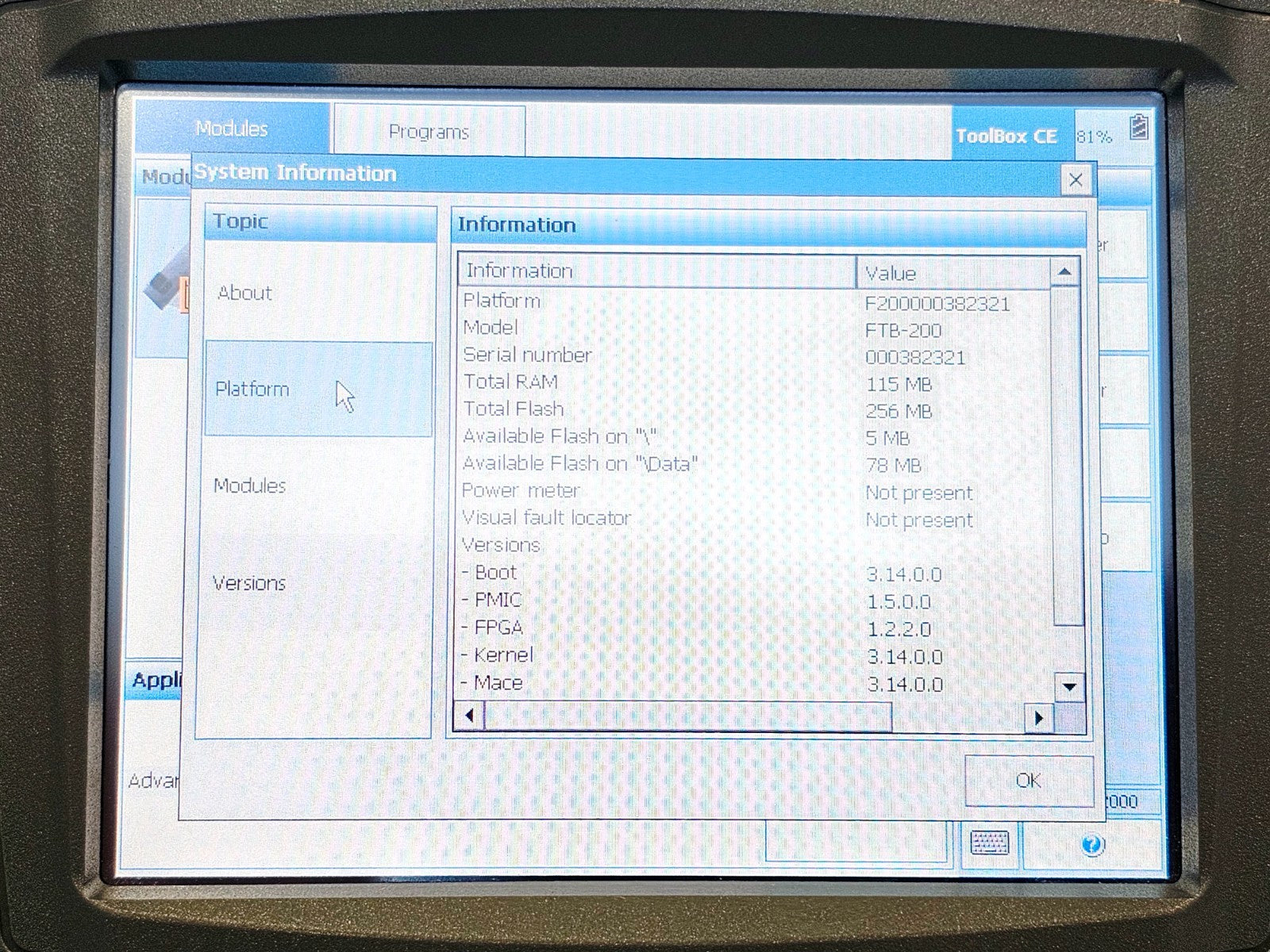 EXFO FTB-200 with FTB-7200D QUAD SM MM OTDR 1310/1550 & 850/1300 FTB-7200D-12CD13