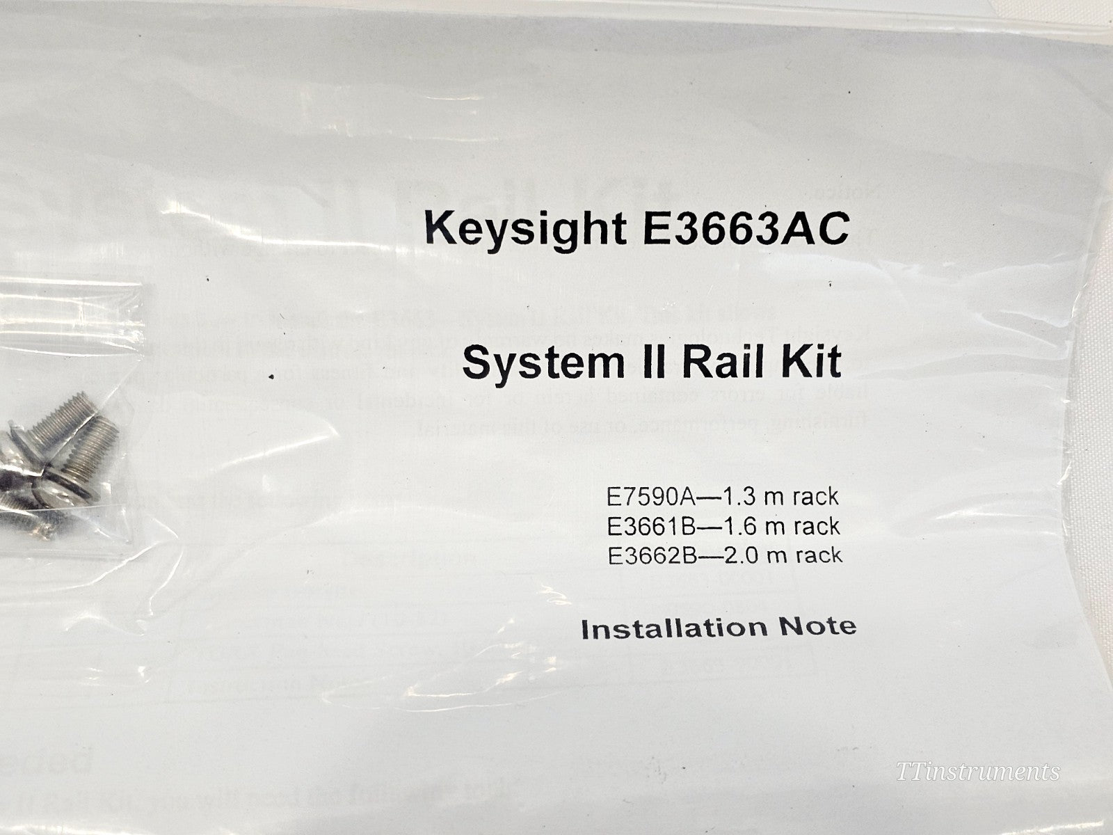 KEYSIGHT E3663AC SYSTEM II RAIL KIT