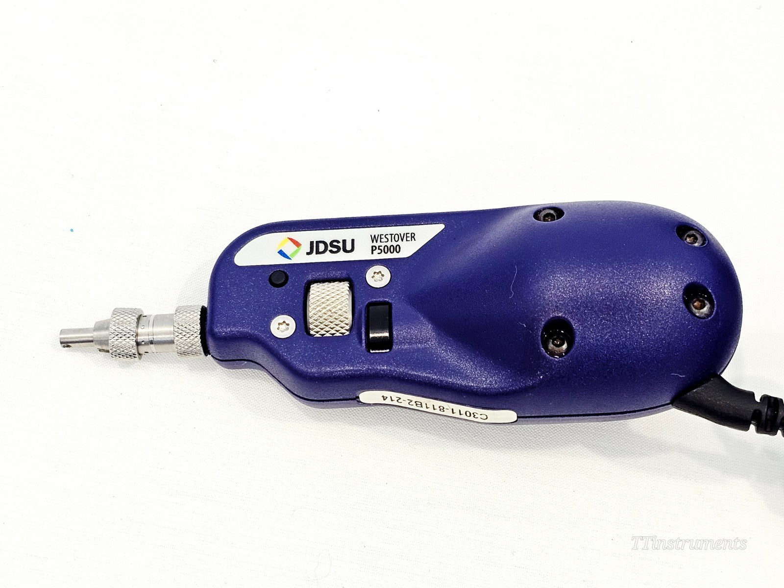 JDSU Westover fiber optic tester side angle view refurbished test equipment