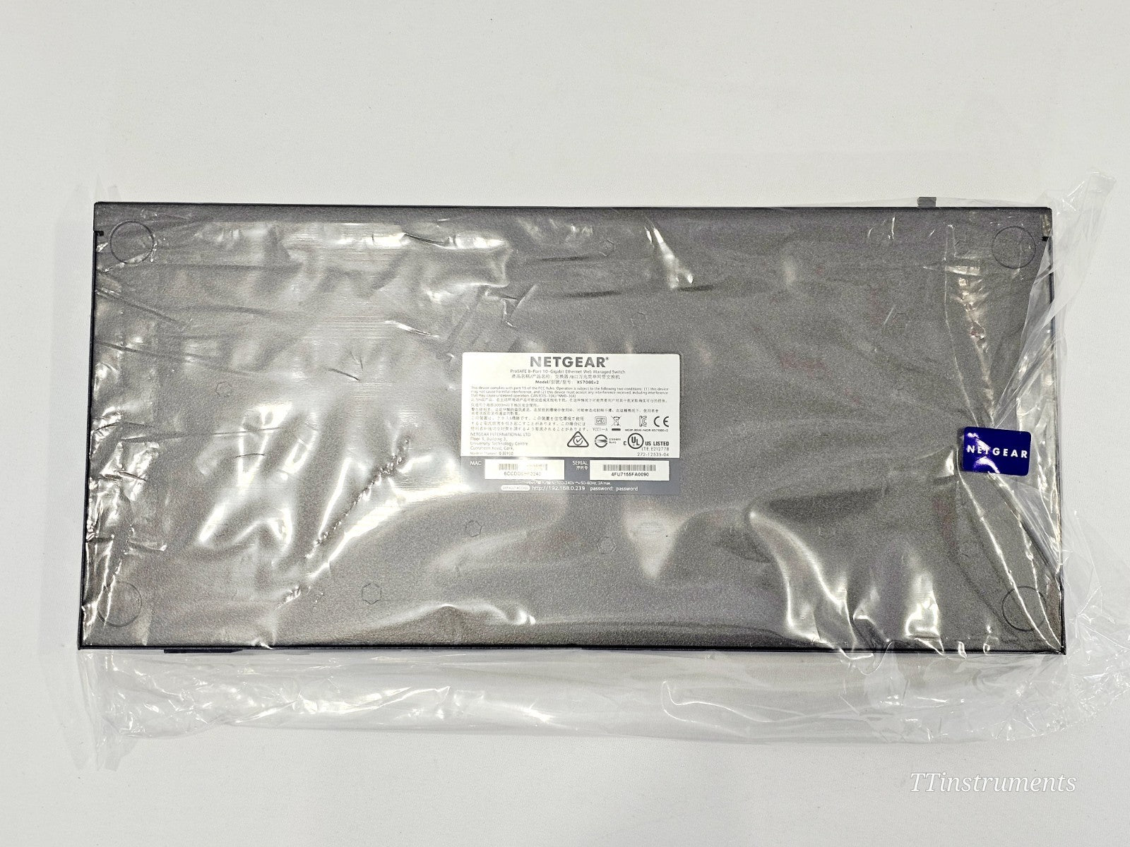 Netgear 8 Port Pro Safe 10G Plus Sswitch XS708E-200NES XS708E ProSafe SX708Ev2