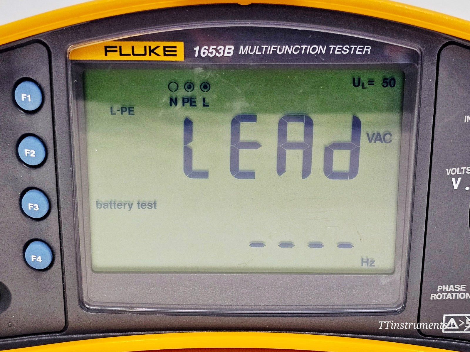 Fluke 1653B cosmetic condition close-up used installation tester