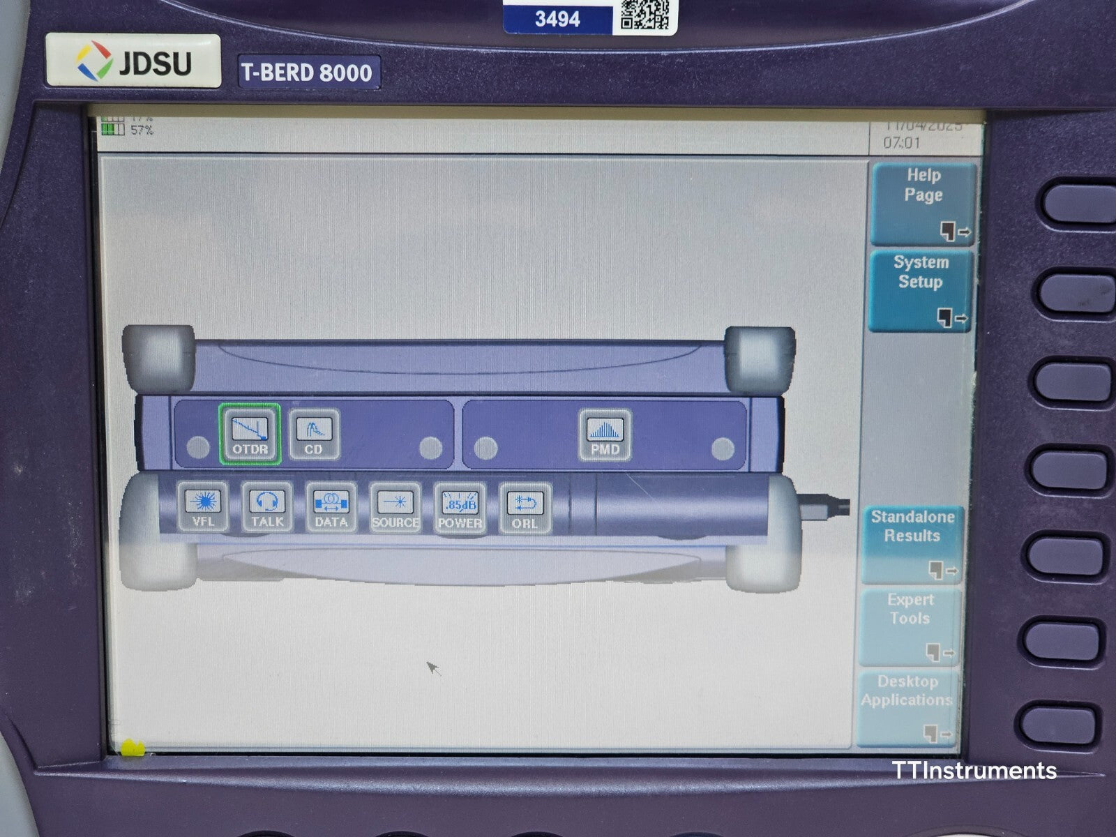 Calibrated Viavi JDSU T-BERD 8000 with CD PMD Analyzer 5083CD OTDR 81PMD