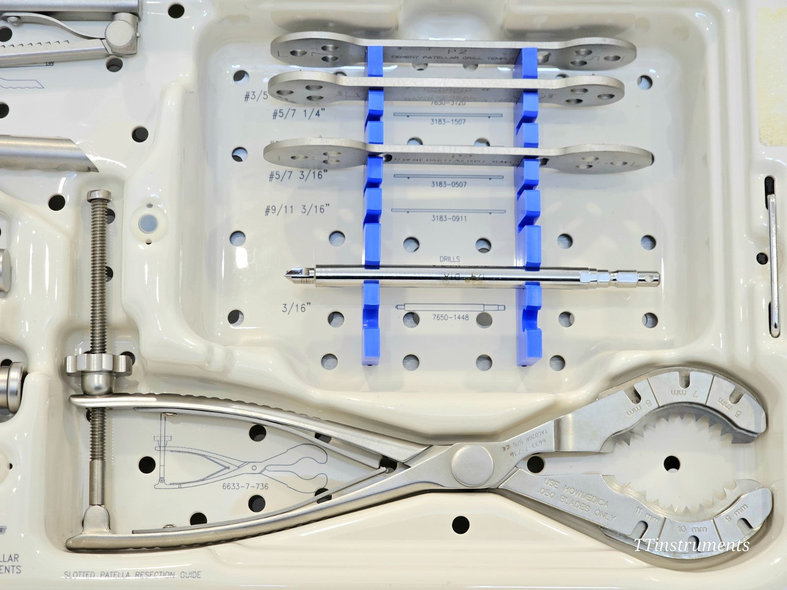Stryker Xcelerate Scormo Patellar Resection Instruments 80002017