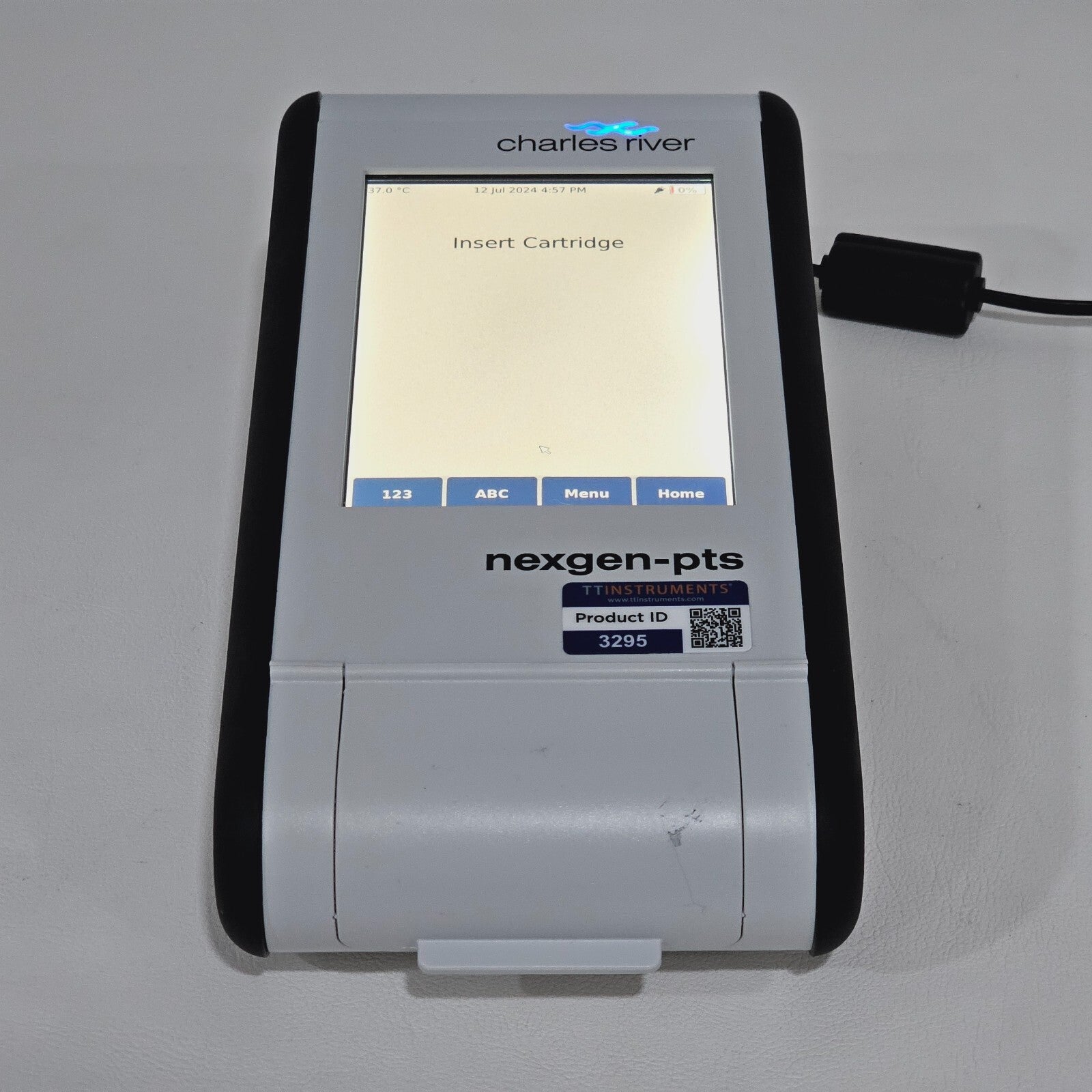Charles River nexgen-PTS PTS150 handheld spectrophotometer three-quarter angle view