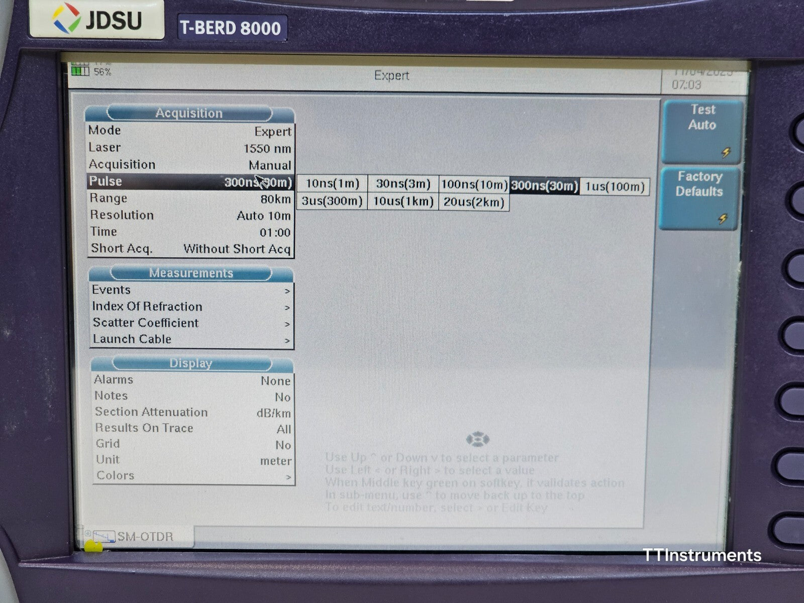 Calibrated Viavi JDSU T-BERD 8000 with CD PMD Analyzer 5083CD OTDR 81PMD