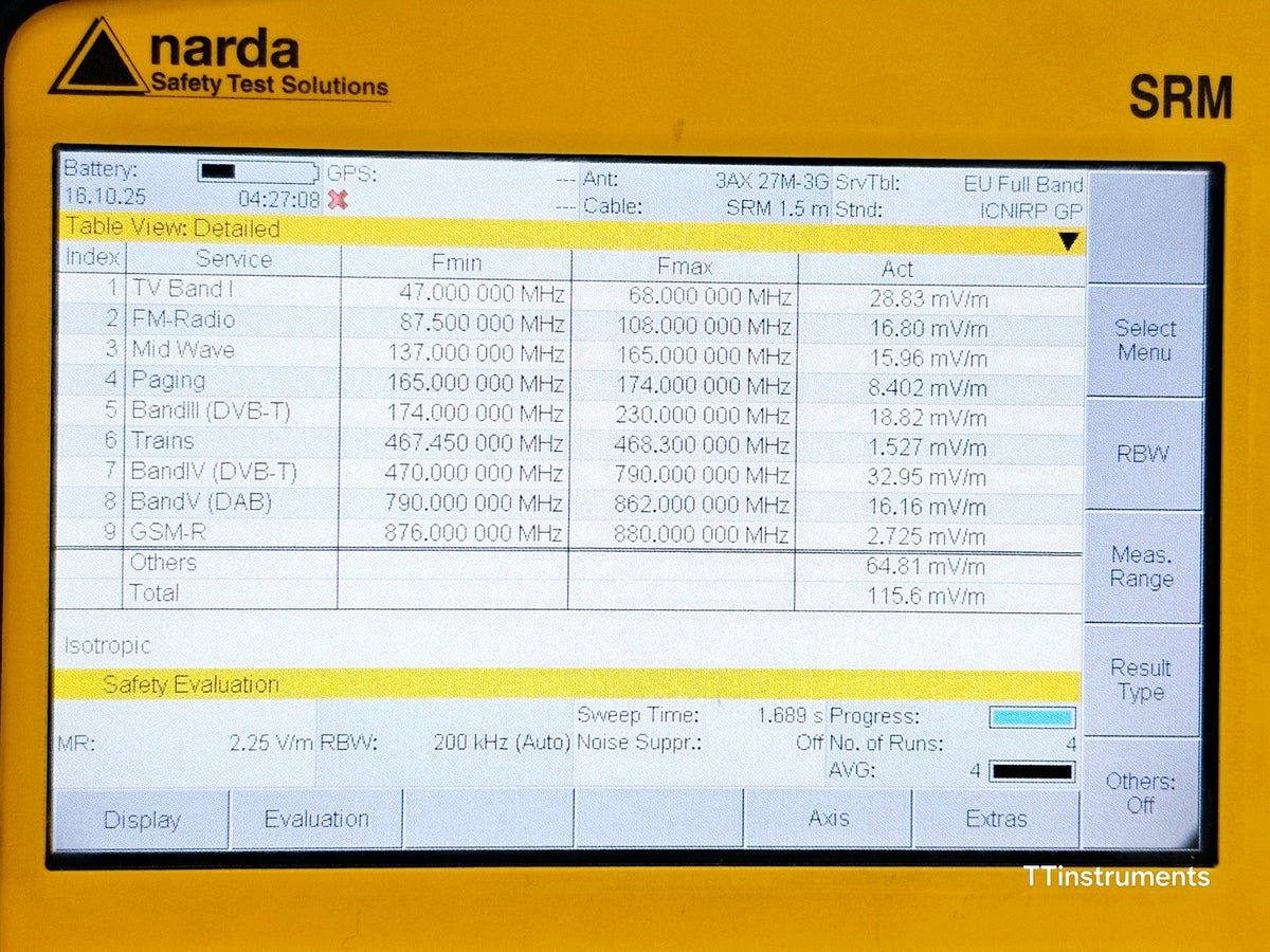 Narda SRM-3006 Selective Radiation Meter 3006/01 + 3501/03 Probe 27MHz - 3GHz17