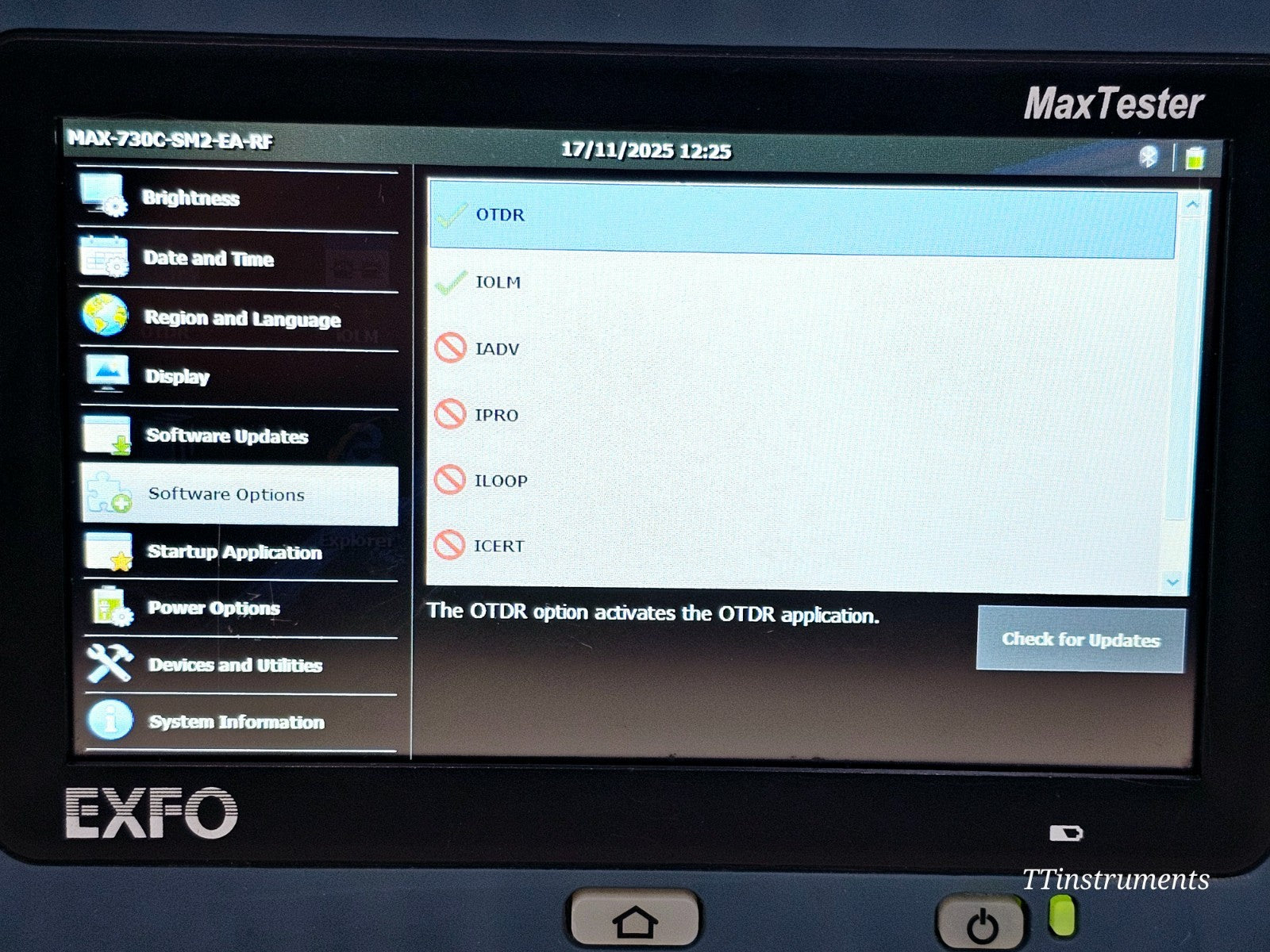 EXFO MAX-730C-SM2 OTDR iOLM MaxTester 1310/1550, 1625 LIVE SM2 MAX-730C