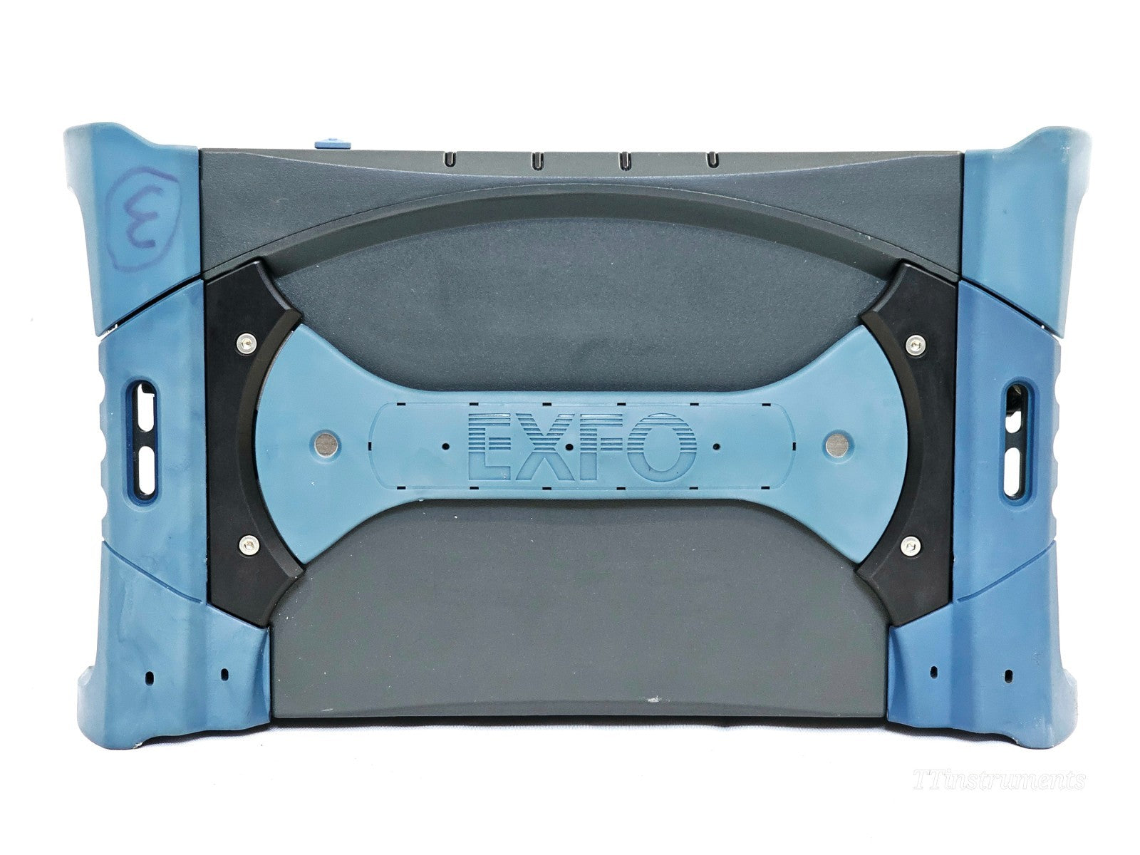 EXFO FTB-500 optical port detail showing fibre connector interface