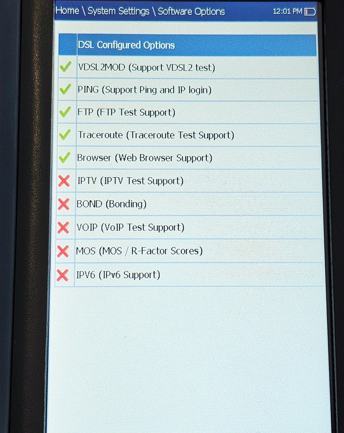 EXFO MAX-635-V2XAA MAX-635 DSL Copper Tester VDSL2 PING FTP Traceroute13