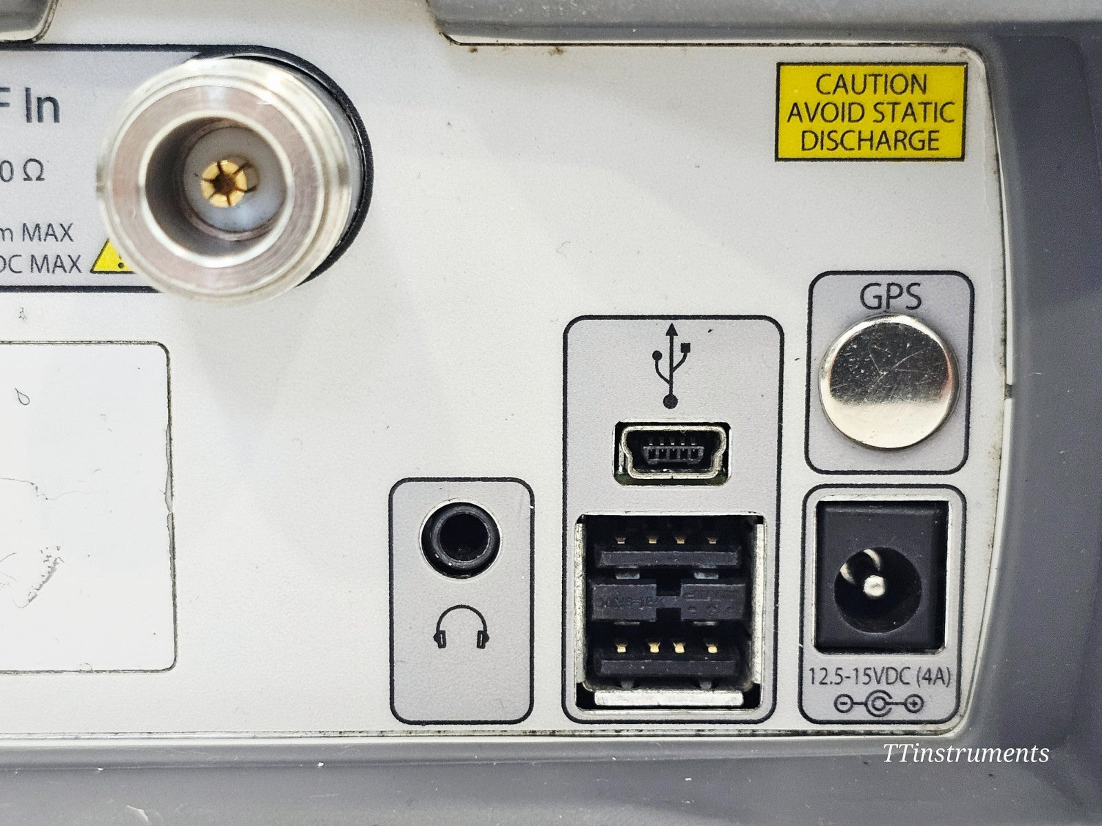 Anritsu S331E right side panel view showing I/O ports and data connectors
