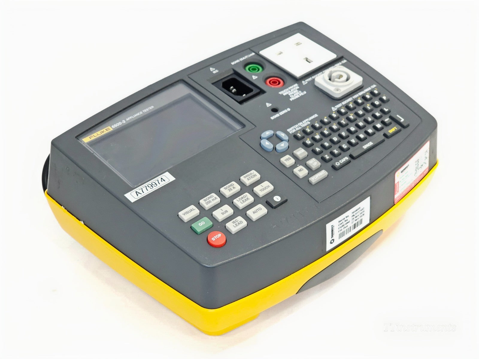 Fluke 6500-2 PAT Tester front panel controls and display