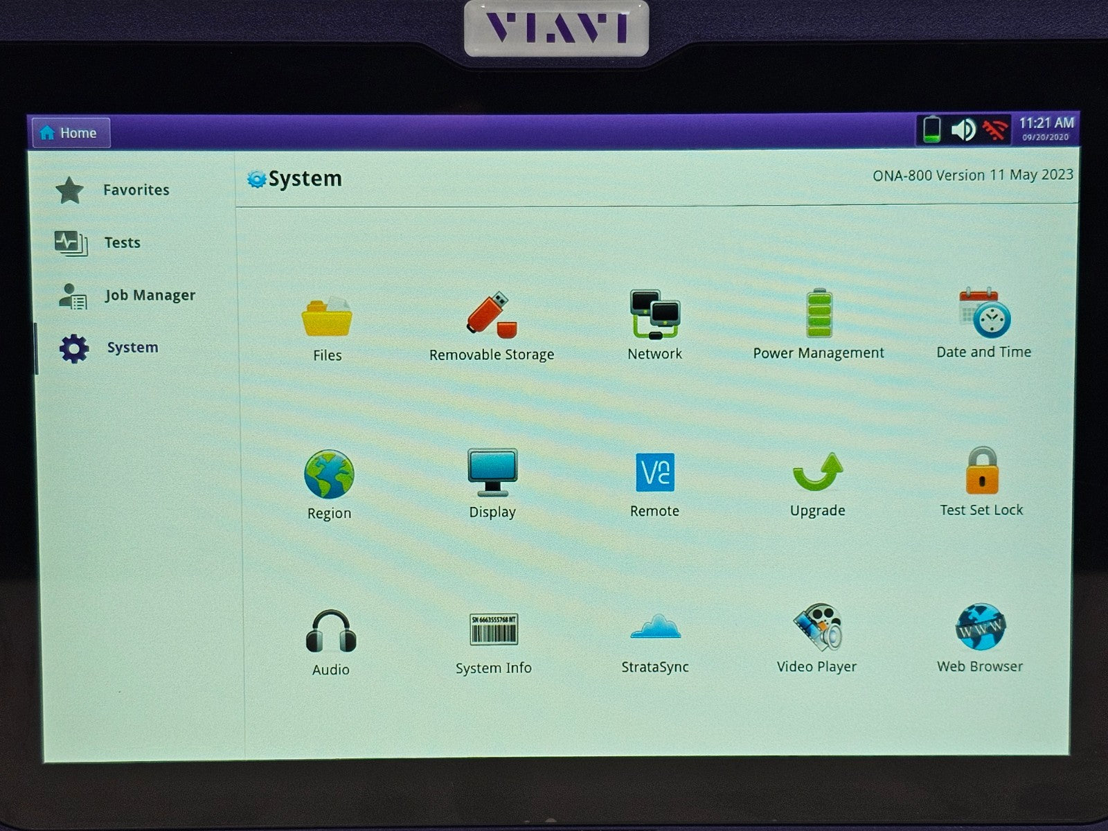 Viavi ONA-800 Mainframe with 8123 EVO AV RDZ Hi-Res MM OTDR Module E8123AV