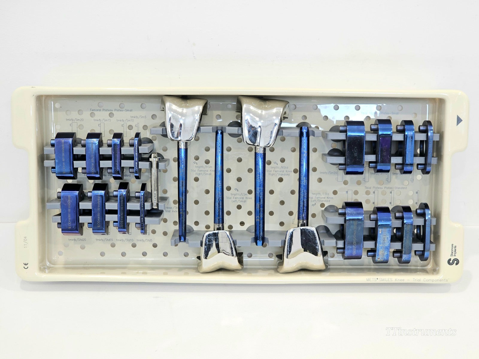 Stryker Stanmore METS Modular Tibial Femoral Trial Implants Complete Set