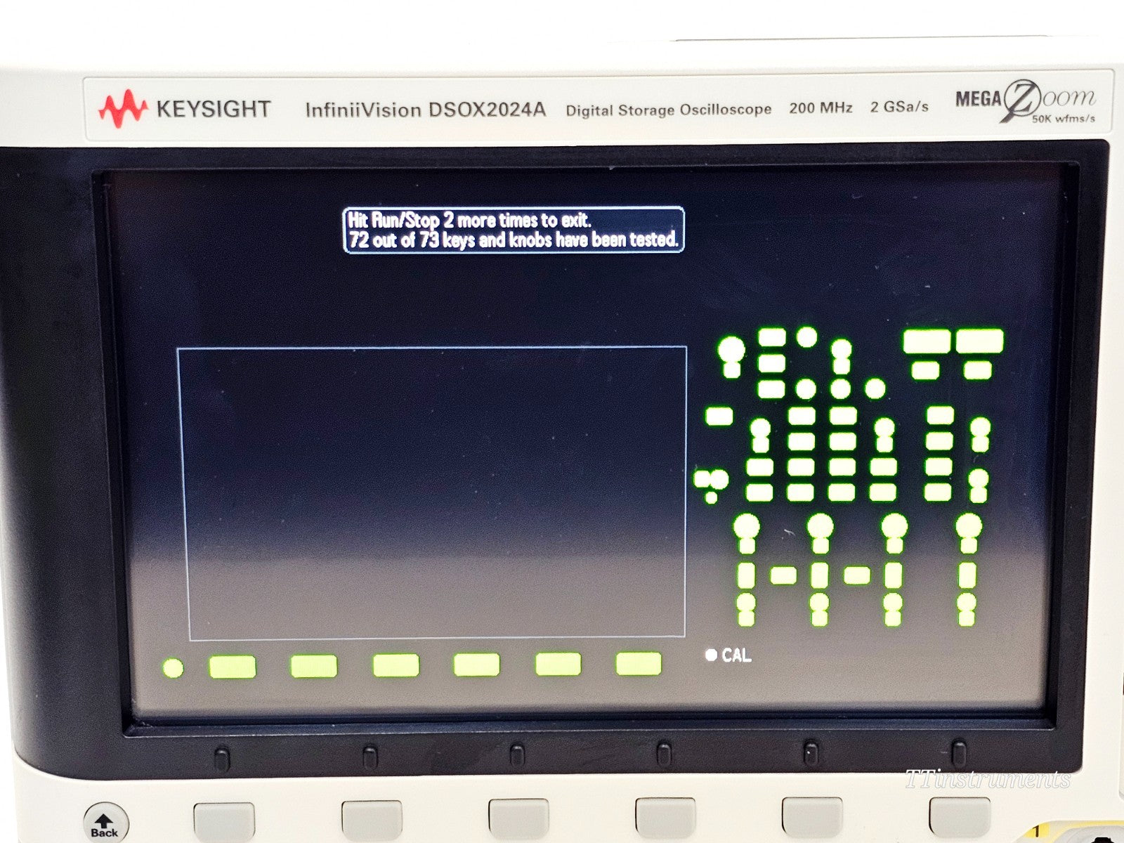 Keysight DSOX2024A used oscilloscope full unit overview showing cosmetic wear