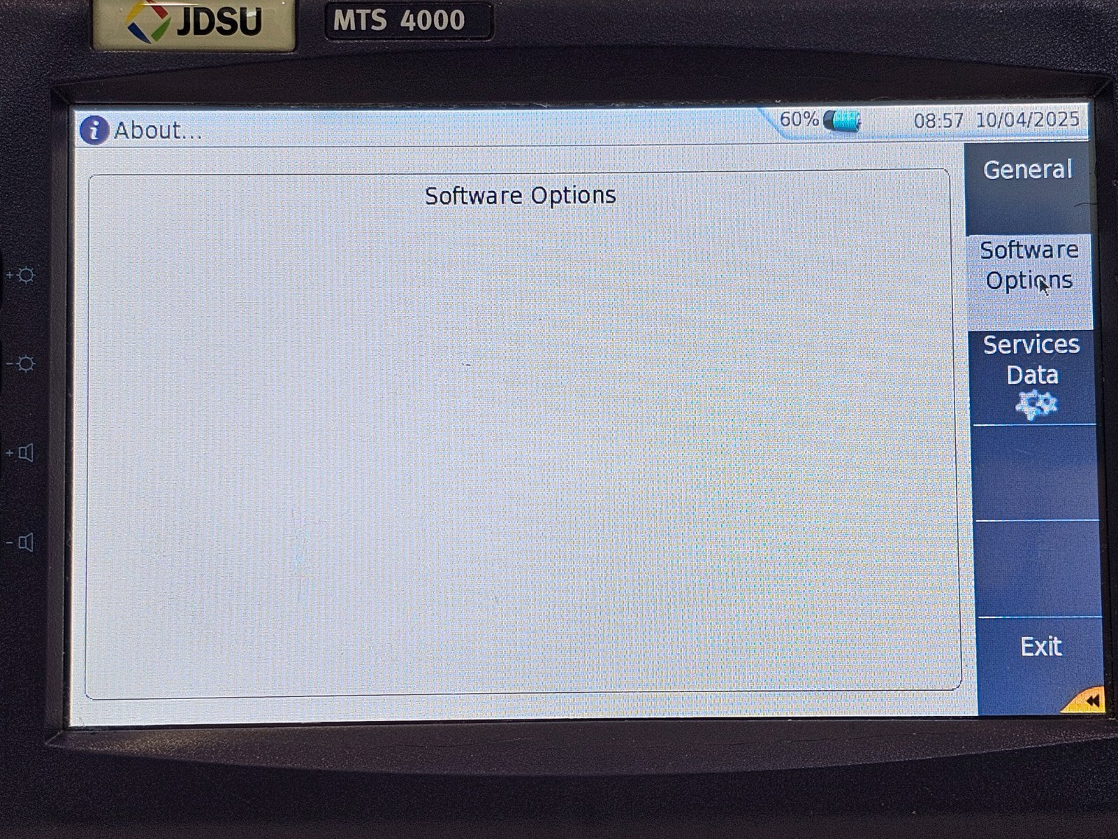JDSU MTS 4000 Mainframe & 4126 MA SM OTDR 1310/1550nm