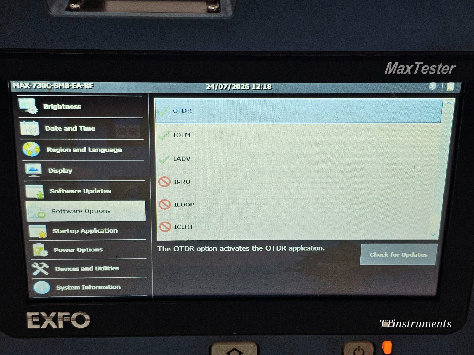 EXFO MAX-730C-SM8 MaxTester PON/Metro OTDR 1310/1550 1650 Live iOLM IADV + 430B14