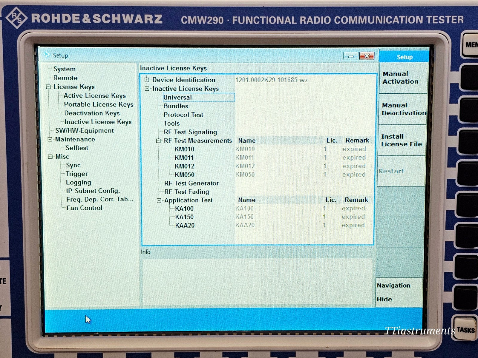 Rohde & Schwarz CMW290 Radio Communication Tester 1201.0002K29 RF Test Signal +