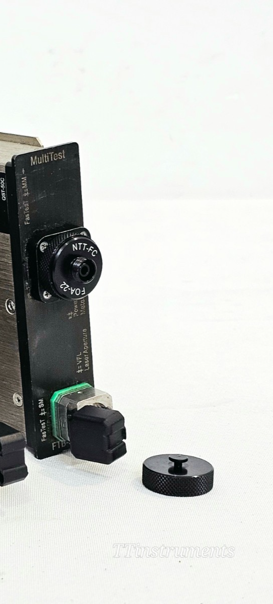 EXFO FTB-200 OTDR side angle view showing ports and connectors