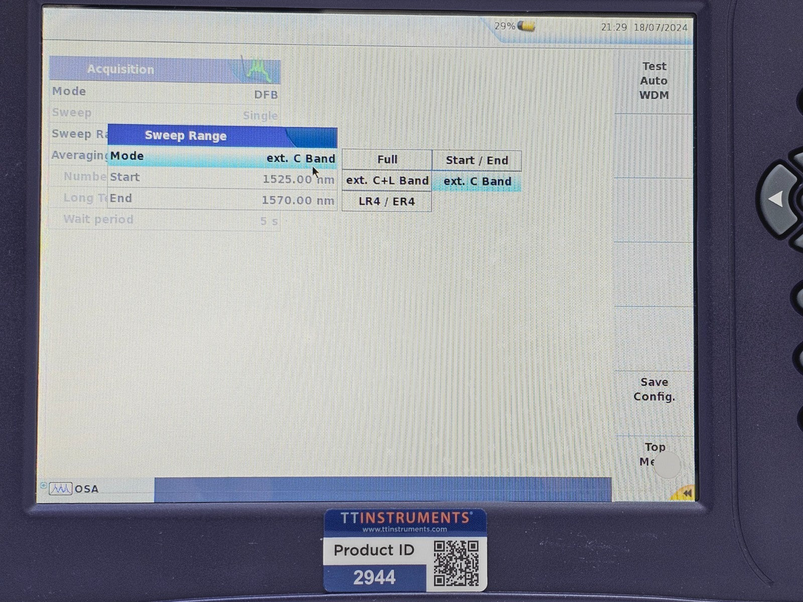 Viavi JDSU 6000A V2 + OSA-110M 1250 - 1650 nm OSA Optical Spectrum Analyzer #5