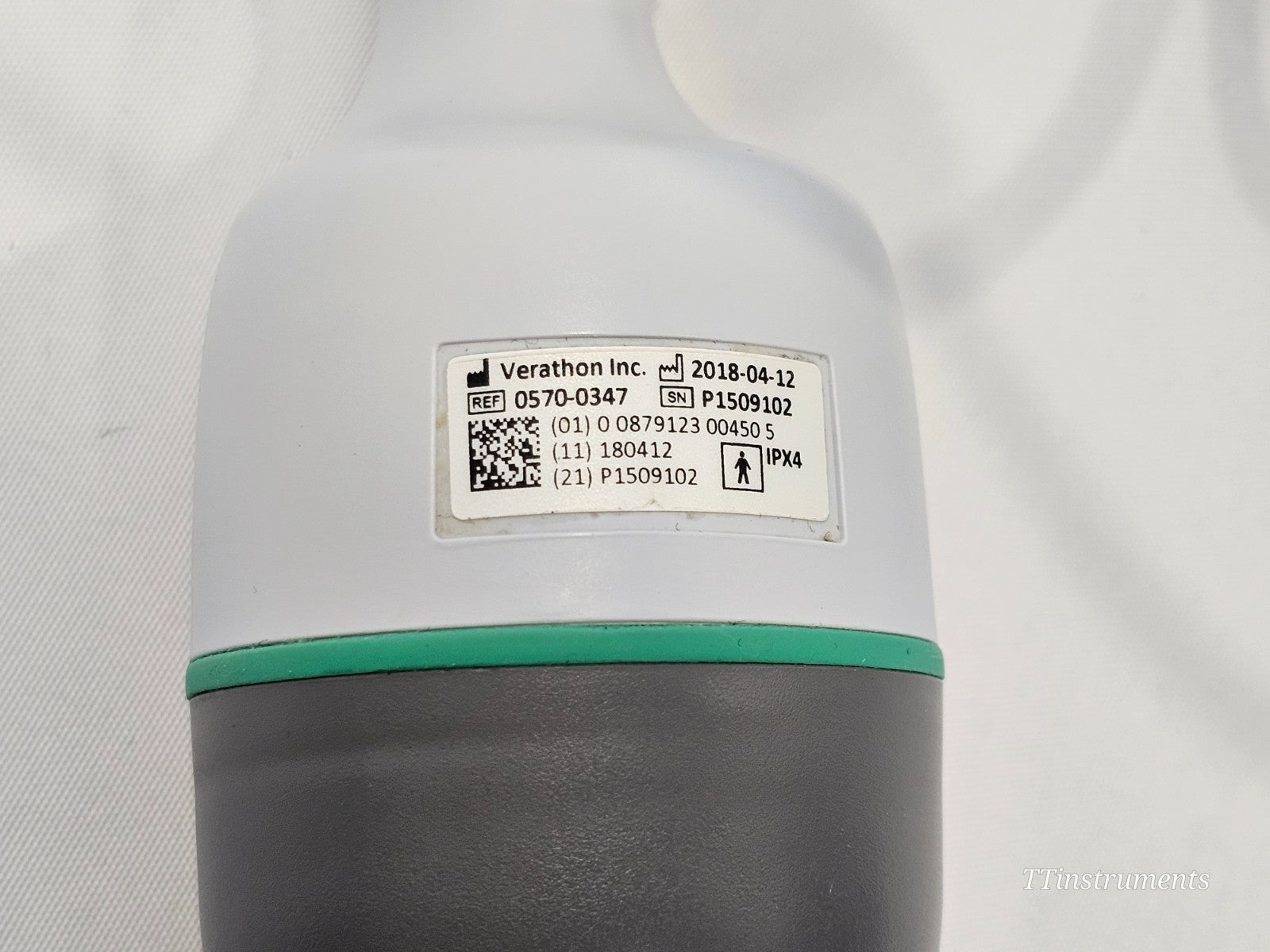 Verathon BladderScan Prime Plus probe tip and transducer close-up