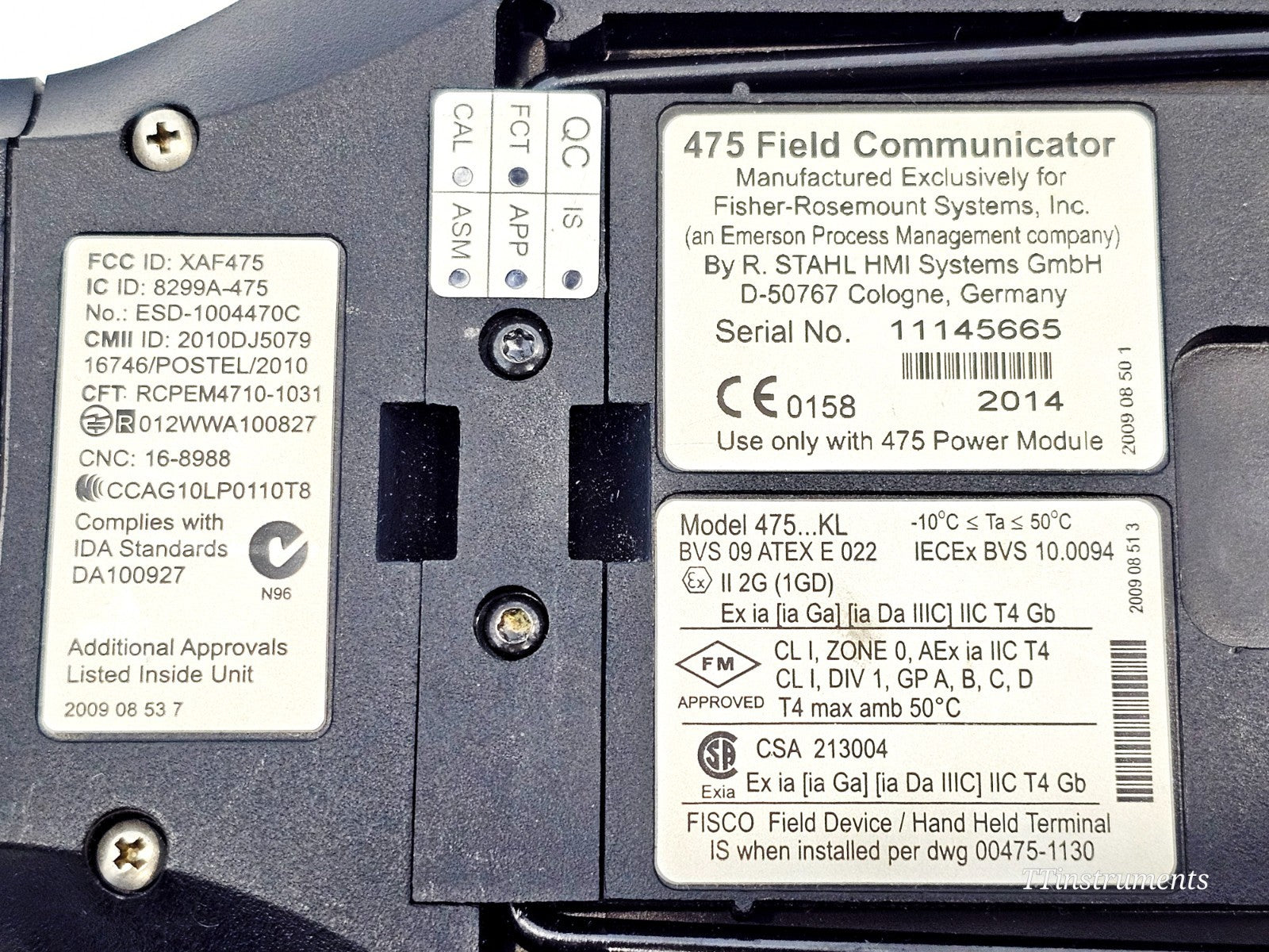 Emerson 475 field communicator angle view showing housing condition