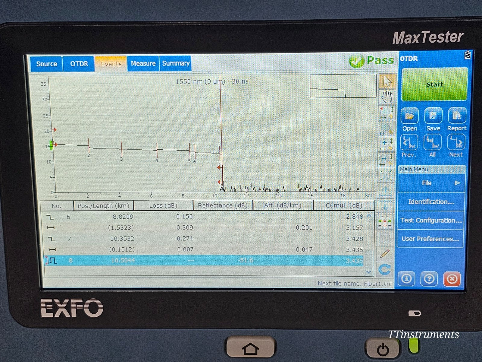 Calibrated EXFO MAX-730C-SM3 iOLM OTDR MaxTester 1310/1550/1625 nm FTTx/PON15