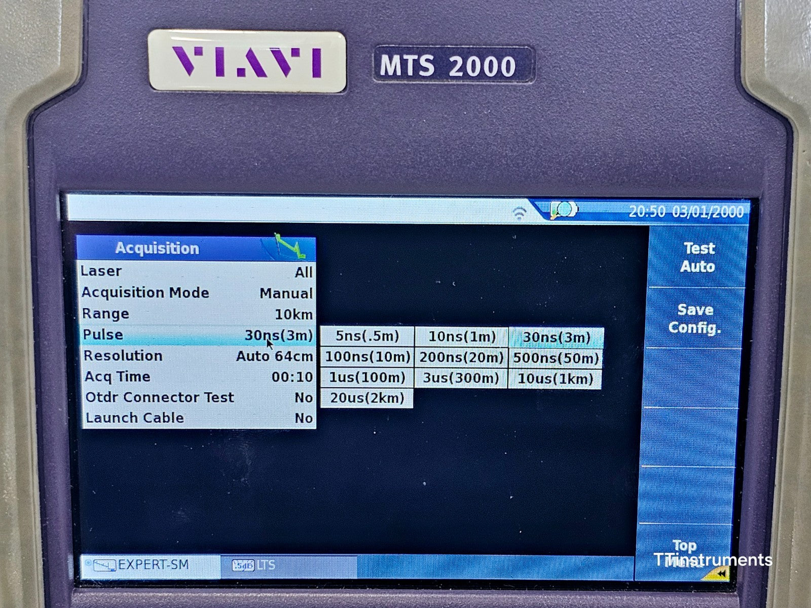 Viavi JDSU MTS 2000 PM/VFL + 4126 MP2 Metro PON 1310/1550 nm OTDR 46/45 dB SC-PC