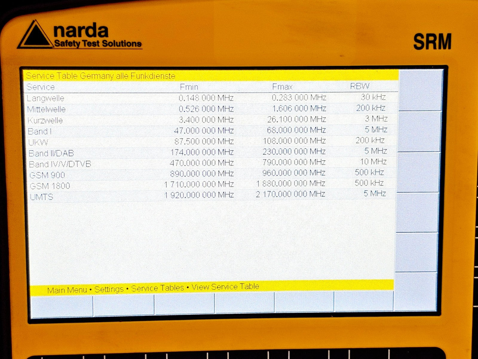 Narda SRM-3006 Selective Radiation Meter 3006/01 + 3501/03 Probe 27MHz - 3GHz ..16