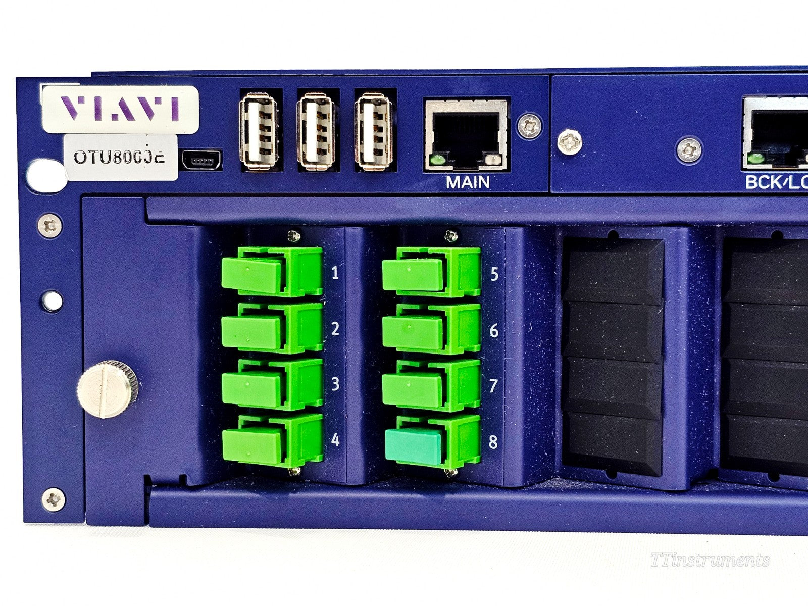 Viavi JDSU OTU 8000E v2 with OTAU 1x8 Optical Switch8