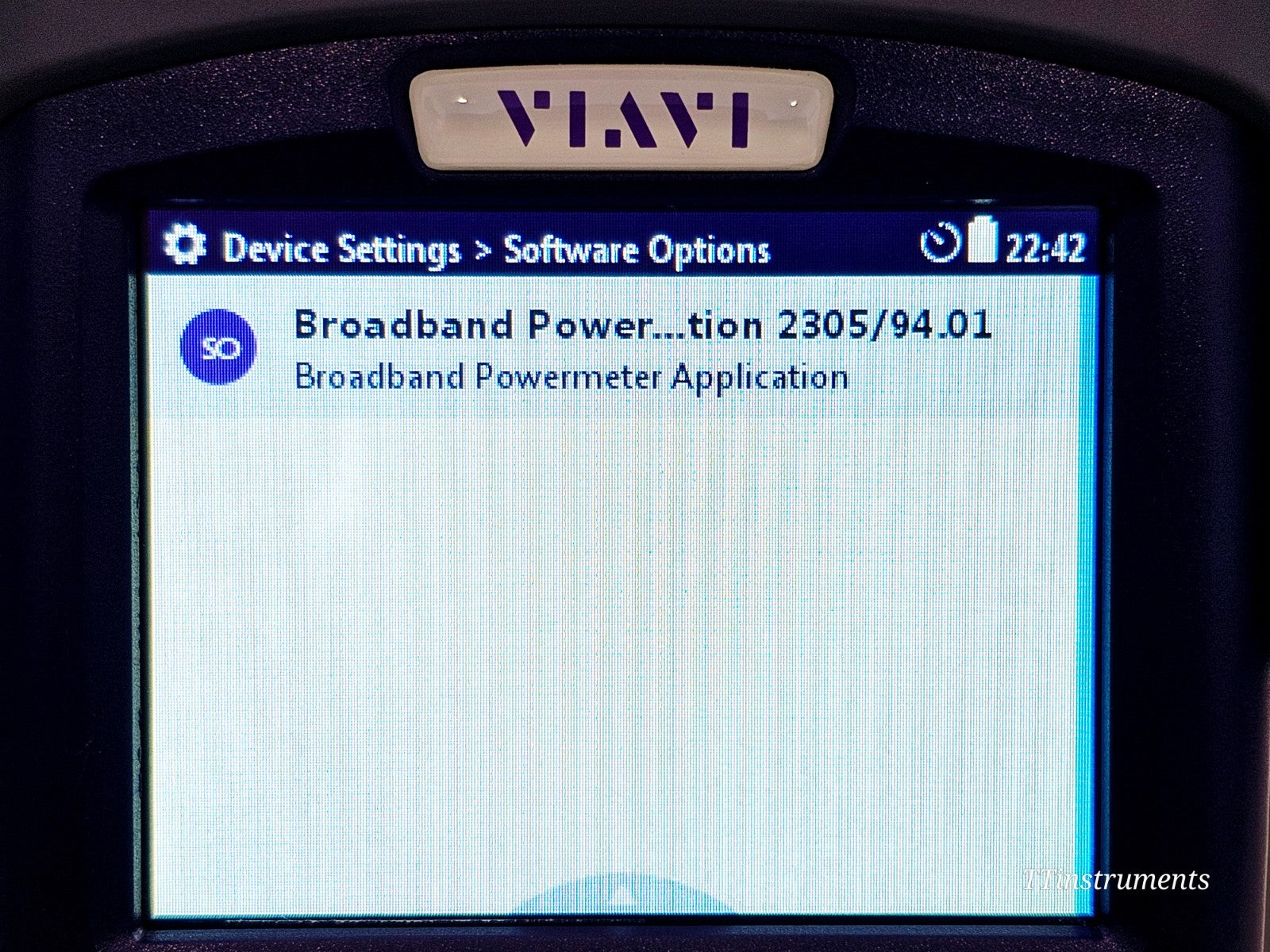 VIAVI OLP-87 fiber optic meter input port close-up