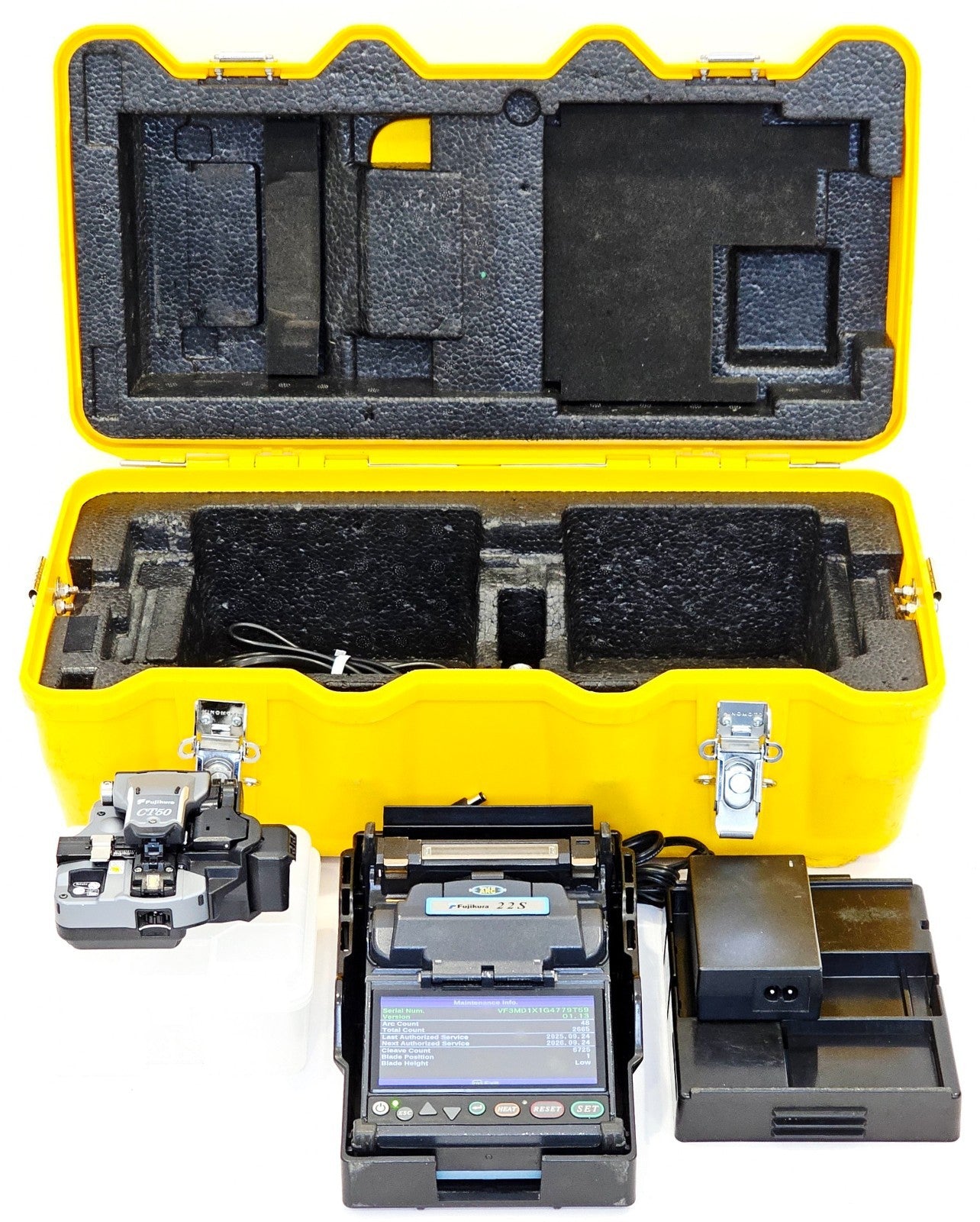 Serviced Fujikura 22S SM MM Fiber Fusion Splicer CT-50 Cleaver ARC 2665 FSM 22S