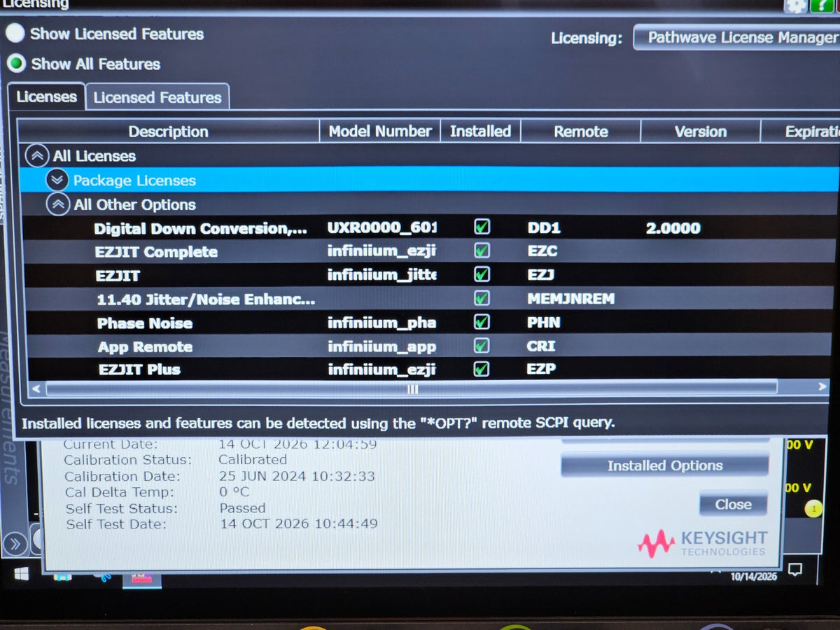 Keysight UXR0164A Real-Time Oscilloscope 16 GHz 4 Channels 10 bit ADC 128 GSa/s17