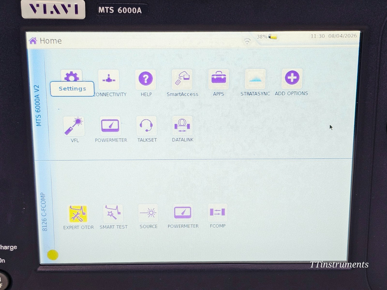 Viavi MTS 6000A V2 + 8126C SM OTDR 1310/1550nm 47 dB Bi-Directional Test FCOMP10