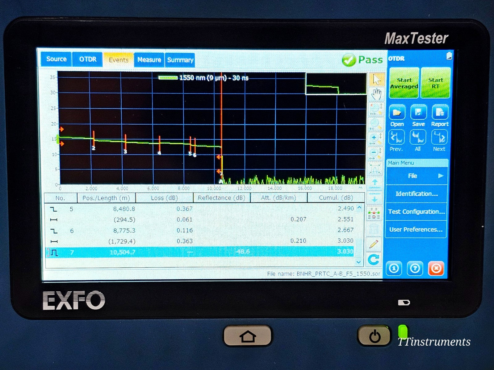 EXFO MAX-730C-SM8-EA OTDR accessories included with used unit